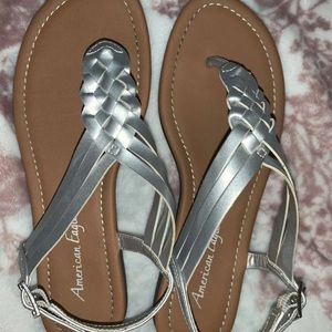 Silver American Eagle Sandals